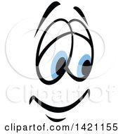 Clipart Of A Face And Expression Royalty Free Vector Illustration