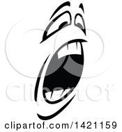 Clipart Of A Face And Expression Royalty Free Vector Illustration
