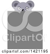 Clipart Of A Cartoon Koala Royalty Free Vector Illustration