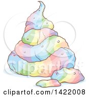 Clipart Of A Pile Of Colorful Unicorn Poop Royalty Free Vector Illustration by Pushkin