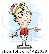Poster, Art Print Of Cartoon Doodled Male Christmas Elf Angrily Pointing The Finger