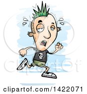 Poster, Art Print Of Cartoon Doodled Exhausted Punk Dude Running