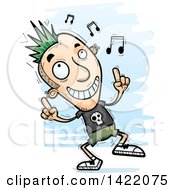 Poster, Art Print Of Cartoon Doodled Punk Dude Dancing To Music