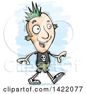 Poster, Art Print Of Cartoon Doodled Punk Dude Walking