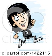 Cartoon Doodled Metal Head Guy Running