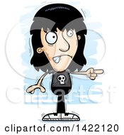 Cartoon Doodled Metal Head Guy Angrily Pointing The Finger