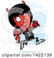 Poster, Art Print Of Cartoon Doodled Devil Running