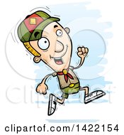 Poster, Art Print Of Cartoon Doodled Boy Scout Running