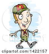 Poster, Art Print Of Cartoon Doodled Boy Scout Walking
