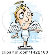 Poster, Art Print Of Cartoon Doodled Male Angel Angrily Pointing A Finger