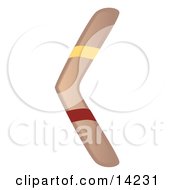 Wooden Boomerang Clipart Illustration