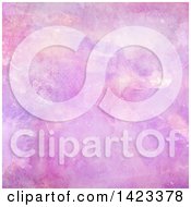 Clipart Of A Pink Splatter Watercolor Paint Background Royalty Free Illustration