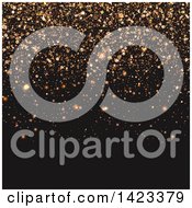 Clipart Of A Gold Confetti Background Royalty Free Vector Illustration