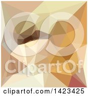 Poster, Art Print Of Low Poly Abstract Geometric Background In Corn Yellow Beige