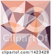 Poster, Art Print Of Low Poly Abstract Geometric Background In Almond Beige