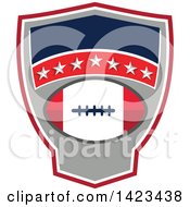 Clipart Of A Retro Super Bowl 51 Houston TX Themed Football Design With Text Space Royalty Free Vector Illustration