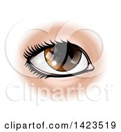 Cartoon Brown Human Eye