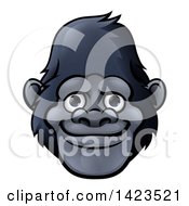 Cartoon Happy Gorilla Face