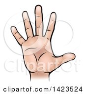 Clipart Of A Cartoon Human Hand Royalty Free Vector Illustration