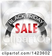 Black Friday Sale Retail Design Banner Over Bokeh Flares