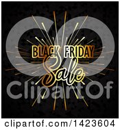 Poster, Art Print Of Black Friday Sale Retail Gold Burst Over Black