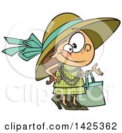 Cartoon Girl Dressed Up In Heels And A Hat