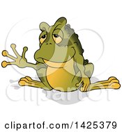 Poster, Art Print Of Cartoon Toad Frog Waving