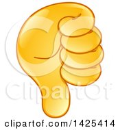 Clipart Of A Thumb Down Emoji Hand Royalty Free Vector Illustration by yayayoyo
