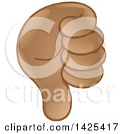 Clipart Of A Thumb Down Emoji Hand Royalty Free Vector Illustration