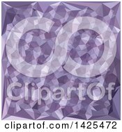 Poster, Art Print Of Low Poly Abstract Geometric Background In Dark Raspberry