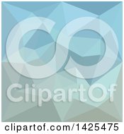 Poster, Art Print Of Low Poly Abstract Geometric Background In Cadet Blue