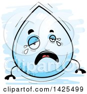 Poster, Art Print Of Cartoon Doodled Crying Water Drop Character
