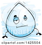 Poster, Art Print Of Cartoon Doodled Bored Water Drop Character