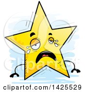 Poster, Art Print Of Cartoon Doodled Crying Star Character