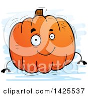 Cartoon Doodled Pumpkin Character