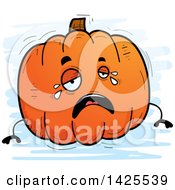 Poster, Art Print Of Cartoon Doodled Crying Pumpkin Character