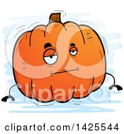 Poster, Art Print Of Cartoon Doodled Bored Pumpkin Character