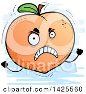 Cartoon Doodled Mad Peach Character