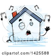 Clipart Of A Cartoon Doodled Singing Home Character Royalty Free Vector Illustration by Cory Thoman