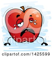 Poster, Art Print Of Cartoon Doodled Crying Apple Character