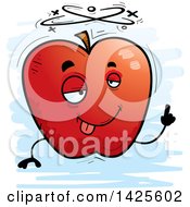 Poster, Art Print Of Cartoon Doodled Drunk Apple Character
