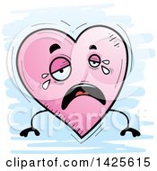 Poster, Art Print Of Cartoon Doodled Crying Heart Character