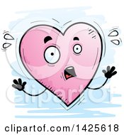 Poster, Art Print Of Cartoon Doodled Scared Heart Character