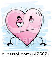 Poster, Art Print Of Cartoon Doodled Bored Heart Character