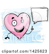 Poster, Art Print Of Cartoon Doodled Talking Heart Character