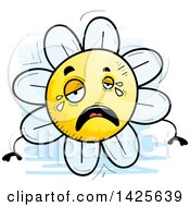 Poster, Art Print Of Cartoon Doodled Crying Flower Character