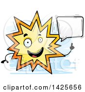 Clipart Of A Cartoon Doodled Talking Explosion Character Royalty Free Vector Illustration by Cory Thoman