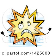 Clipart Of A Cartoon Doodled Mad Explosion Character Royalty Free Vector Illustration