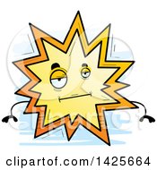 Clipart Of A Cartoon Doodled Bored Explosion Character Royalty Free Vector Illustration
