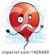 Clipart Of A Cartoon Doodled Mad Balloon Character Royalty Free Vector Illustration by Cory Thoman